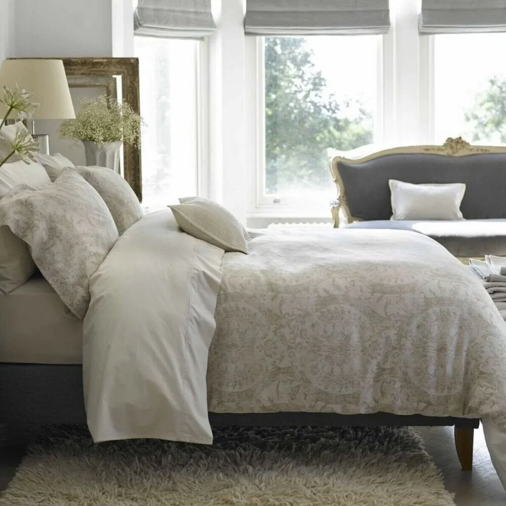 3 Pc Set Christy of England Salisbury Jacquard Queen Duvet Cover